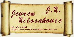 Jevrem Milošaković vizit kartica